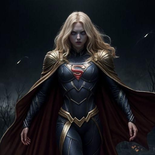 Supergirl's Halloween Masquerade Ball in Psychedelic Art Sty...