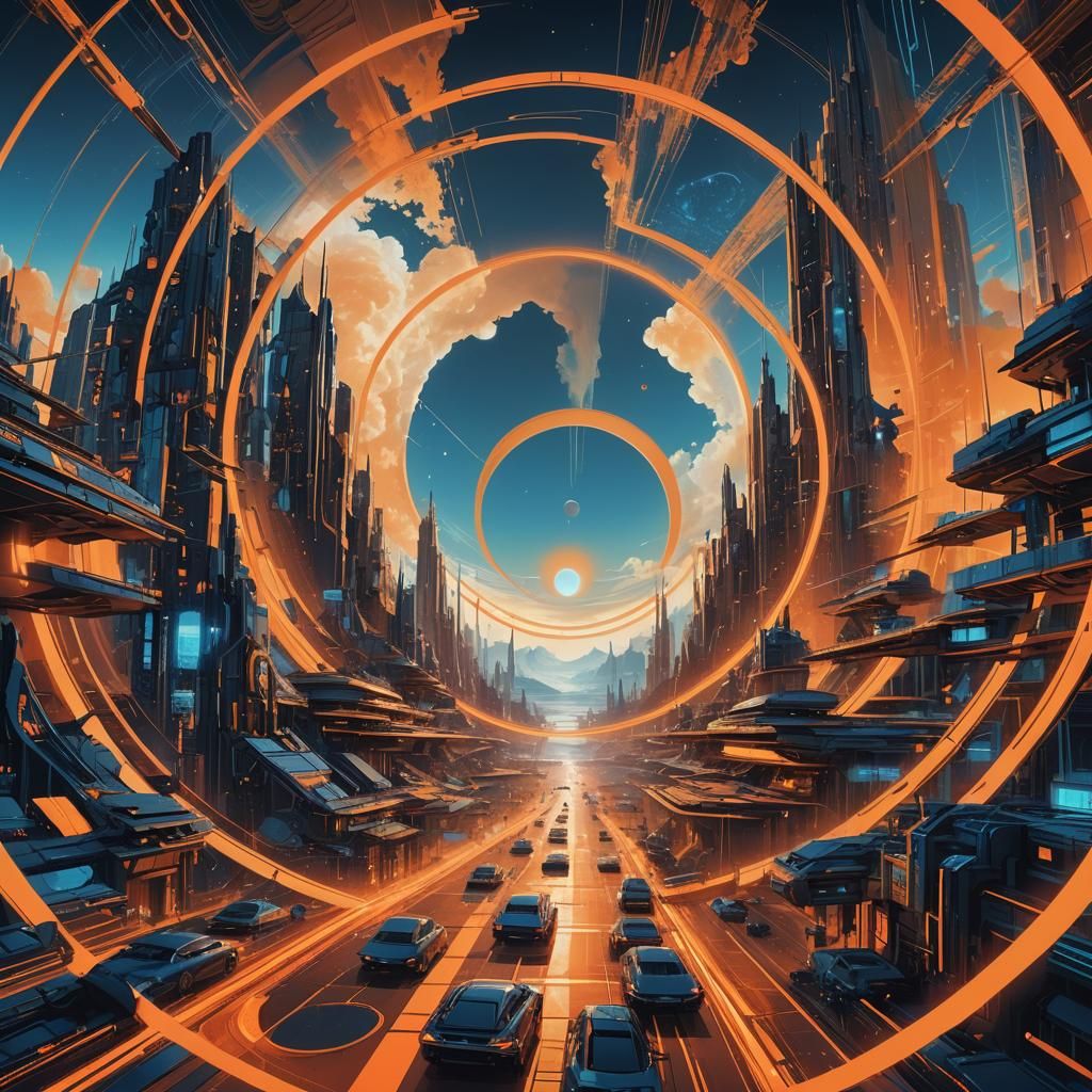 Mystical Circle Suspended in Mid-Air, Digital Art