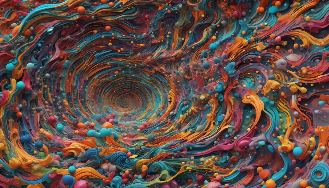 Abstract Sound Waves in Vibrant Pop Art