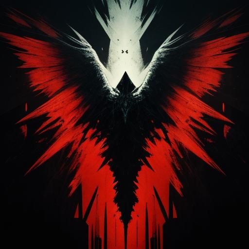 Broken Wings in Moonlit Wasteland: Surreal Expressionism