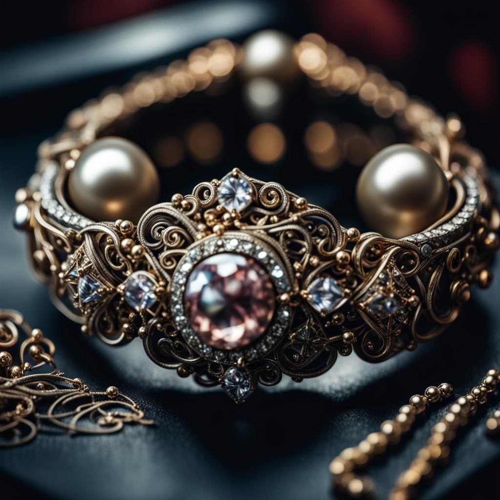 Hyperrealistic Jewelry with Intricate Details in HDR