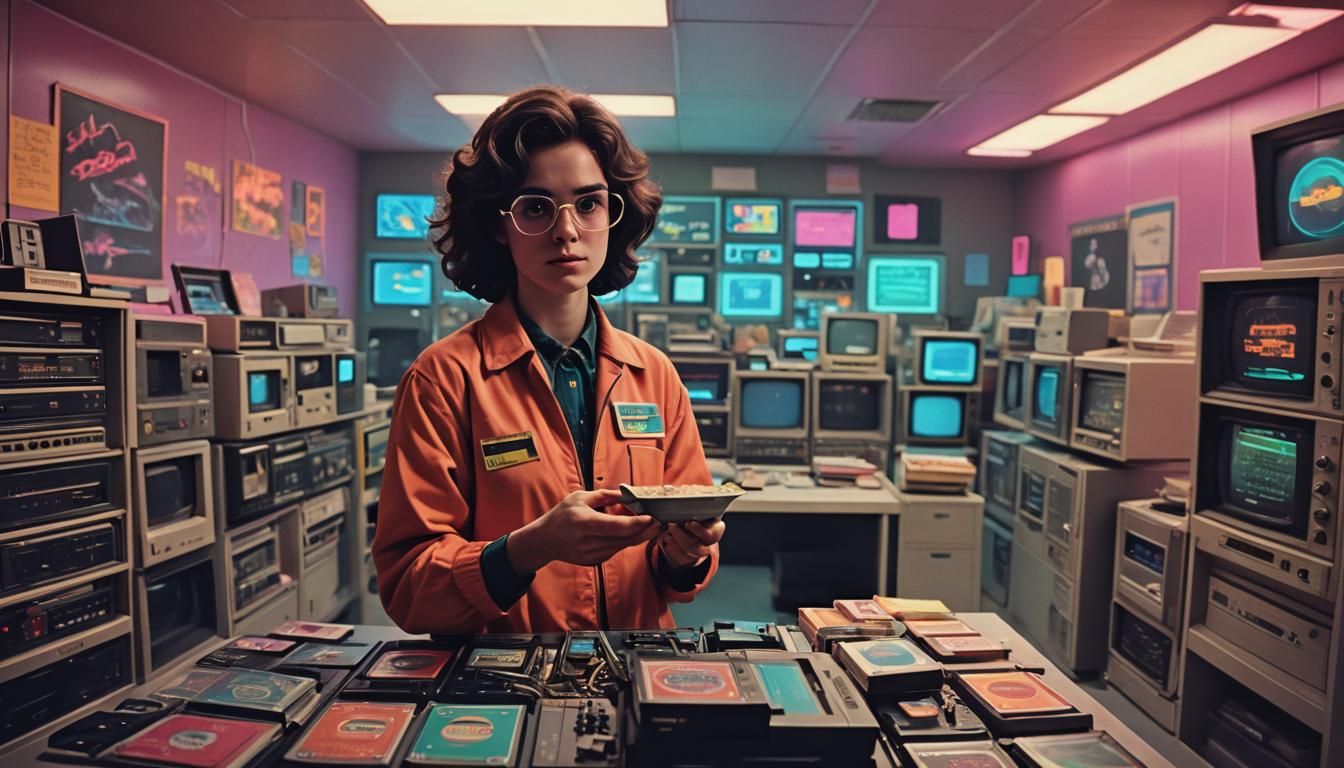 Retrofuturistic Space Soup in Pop Art Style