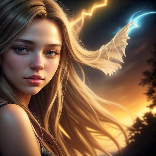 Hyperrealistic Woman with Blue Eyes in Graffiti Art Style