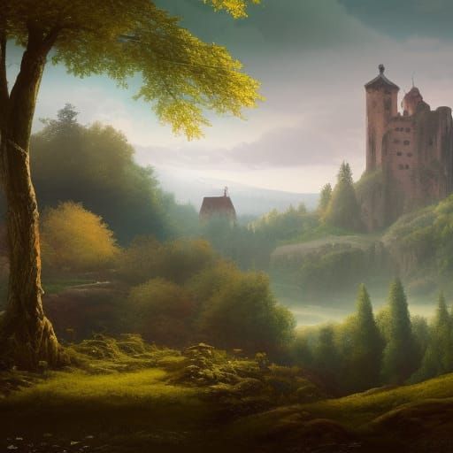 A German castle in the Spessart forest