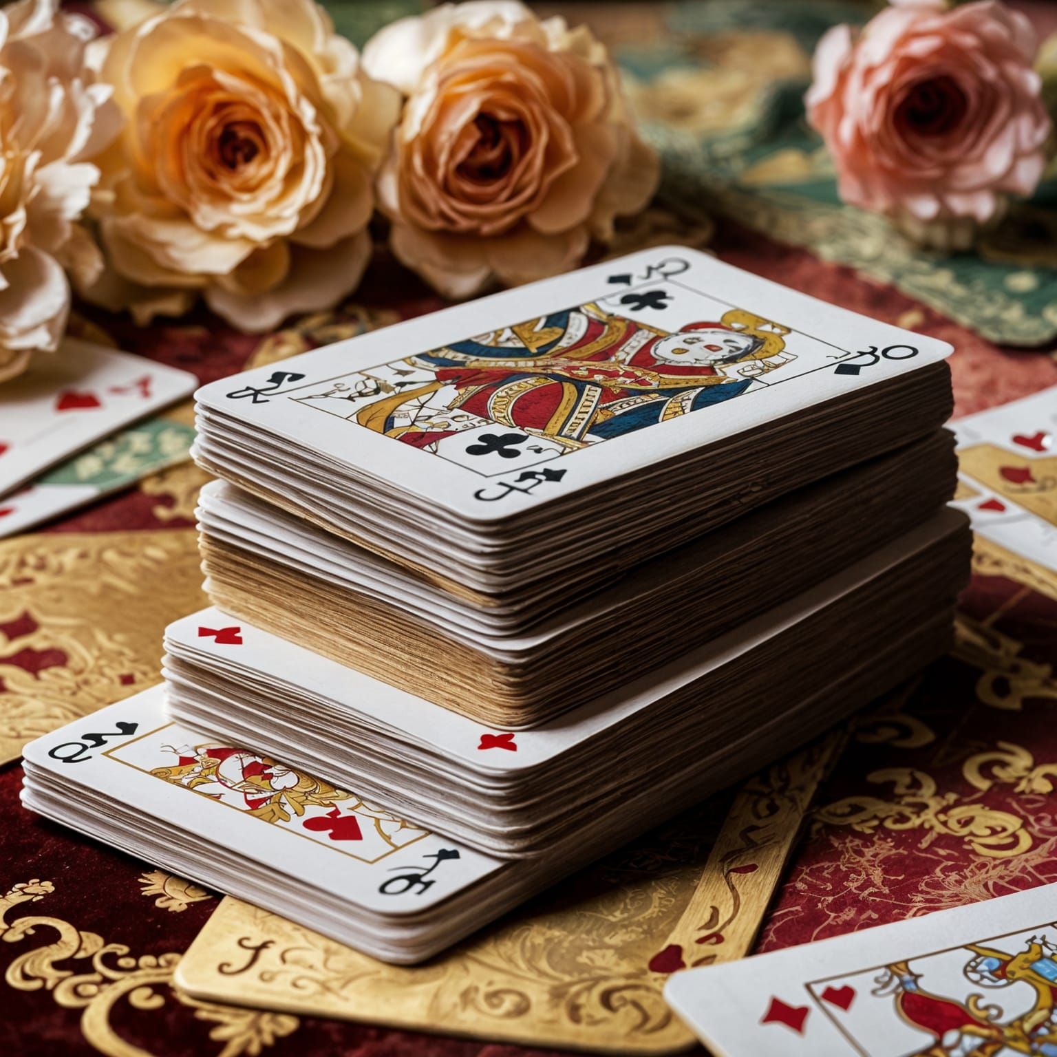 Playing Cards Featuring Heart, Spade, Club, Diamond Suits