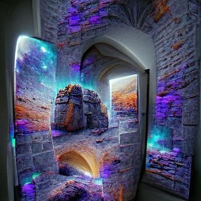 Portal Connects Spaceship to Grand Medieval Castle
