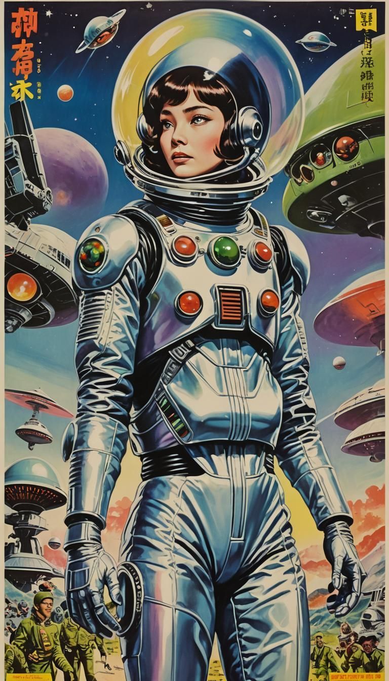 Retro Sci-Fi Movie Poster: Alien Meets Military