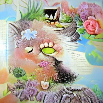 Iridescent Fuzz Face: A Sweet Storybook Cat