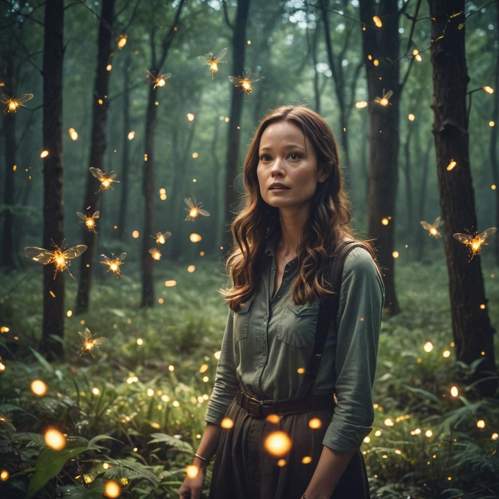 Summer Glau in Atmospheric Firefly Scene