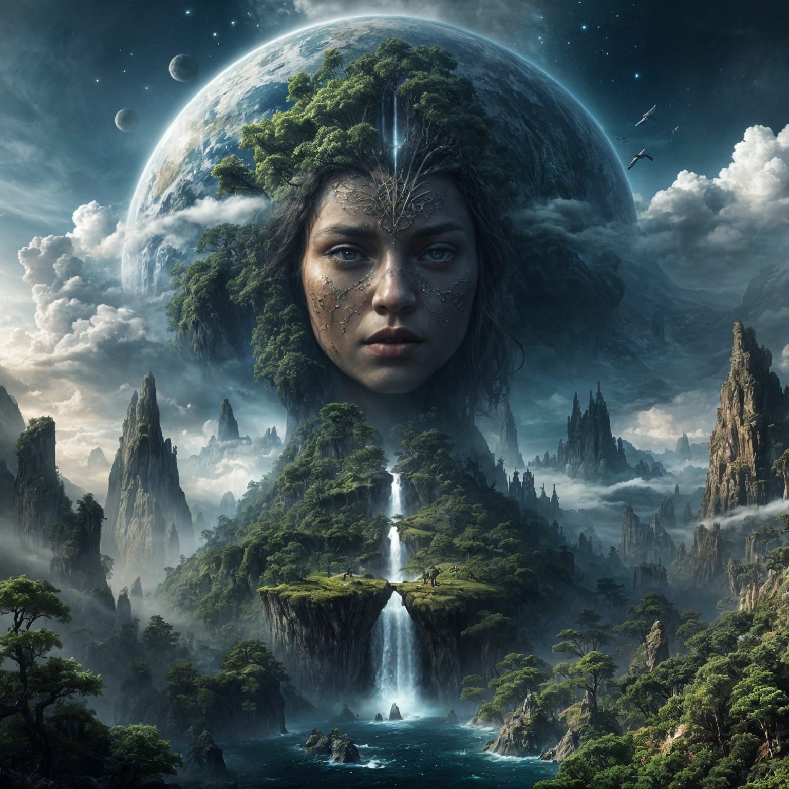 Epic Gaia Digital Matte Painting