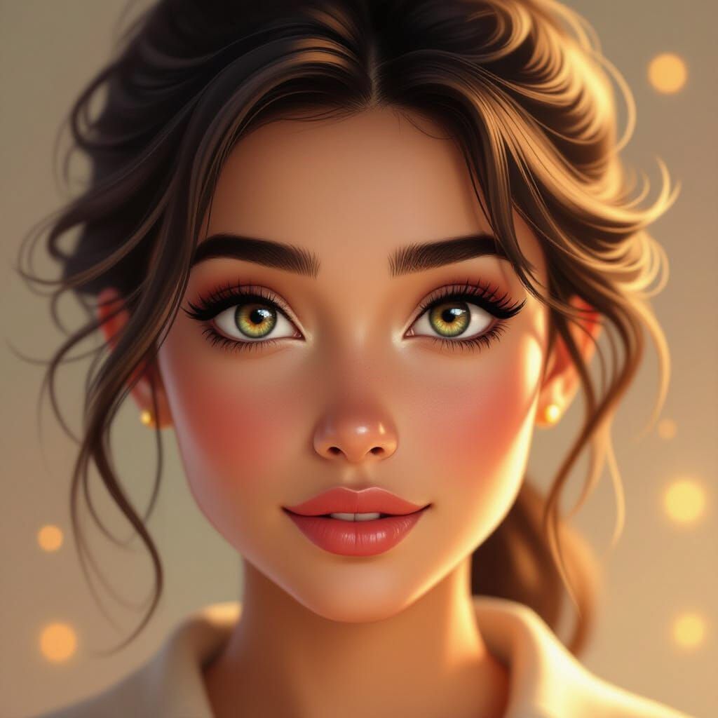 Intense Curiosity Portrait with Painterly Concept Art Style