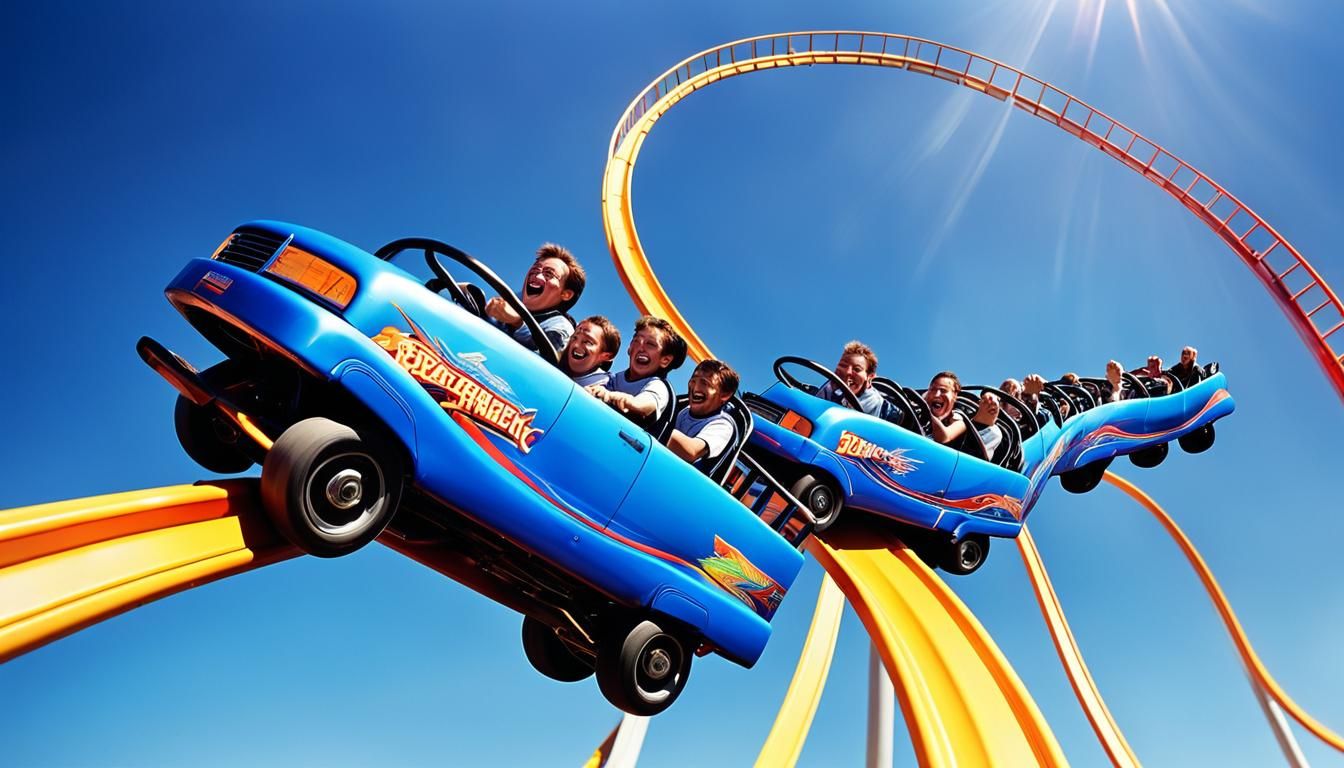 Exciting Roller Coaster Ride in Futuristic Style