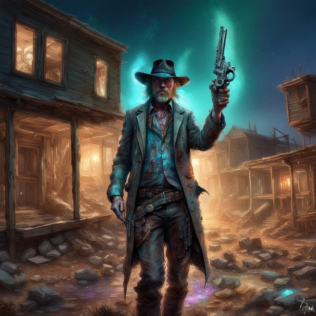 Cosmic Outlaw in Abandoned Western Town