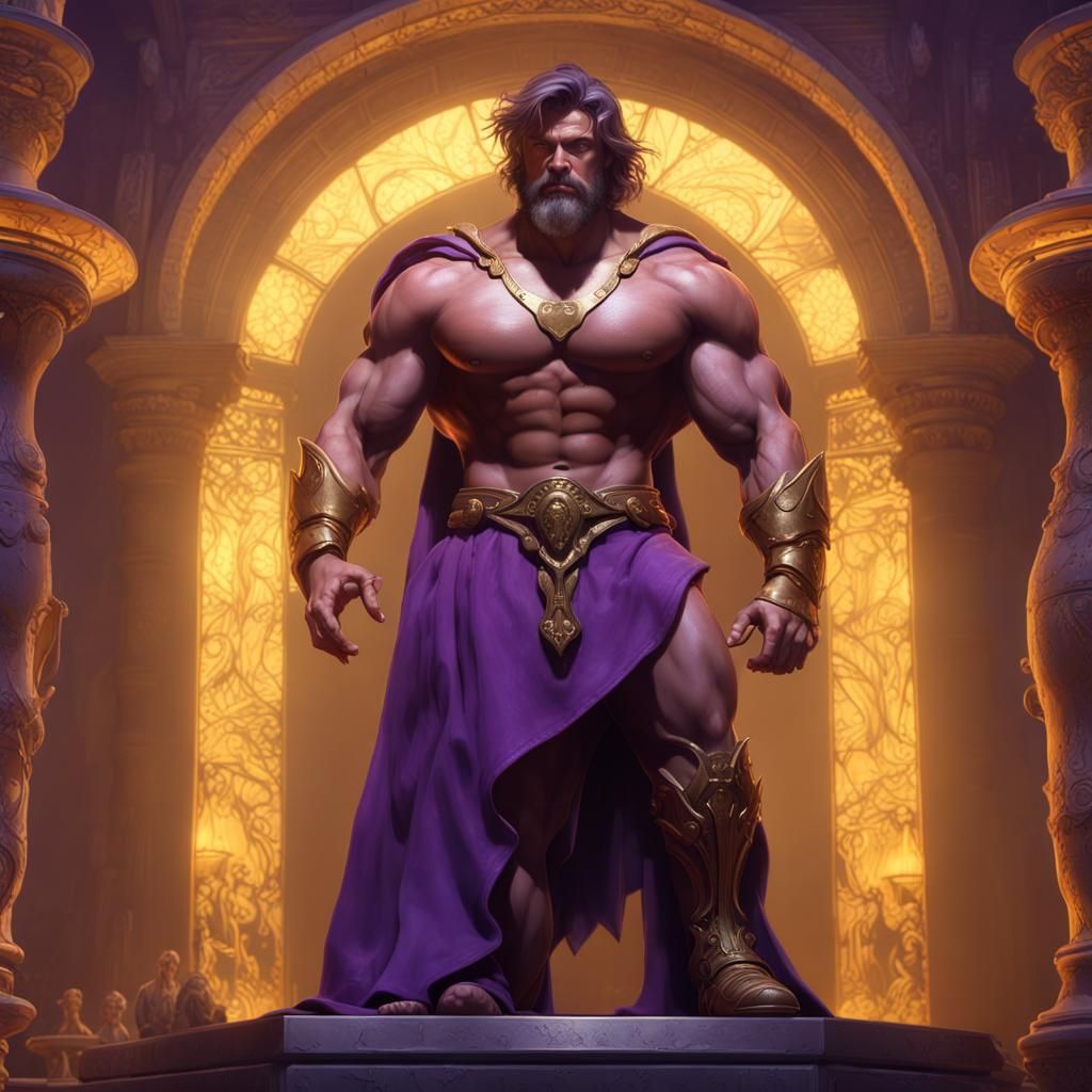 Ken as Hercules: Dark Fantasy Concept Art