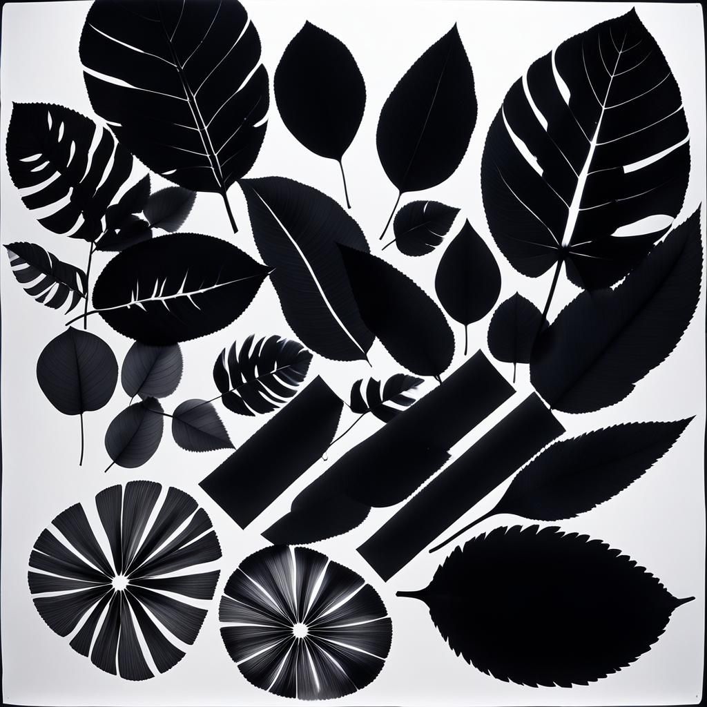 Abstract Photogram Art with Rayograph and Solarization