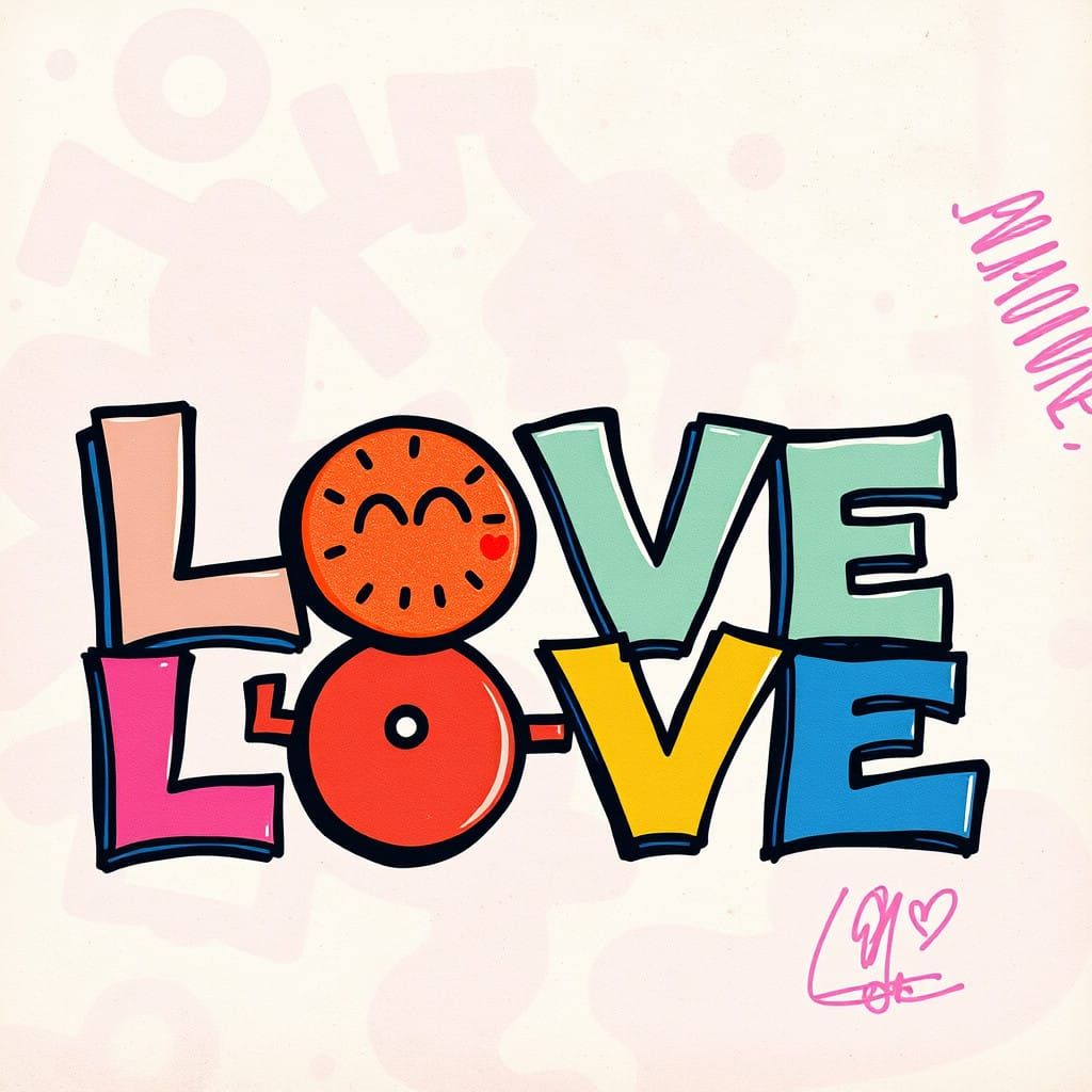 Love Letters in Whimsical Graffiti Style