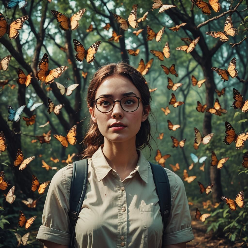 Nerdy Girl Meets Wolf Boy: Cinematic Film Still