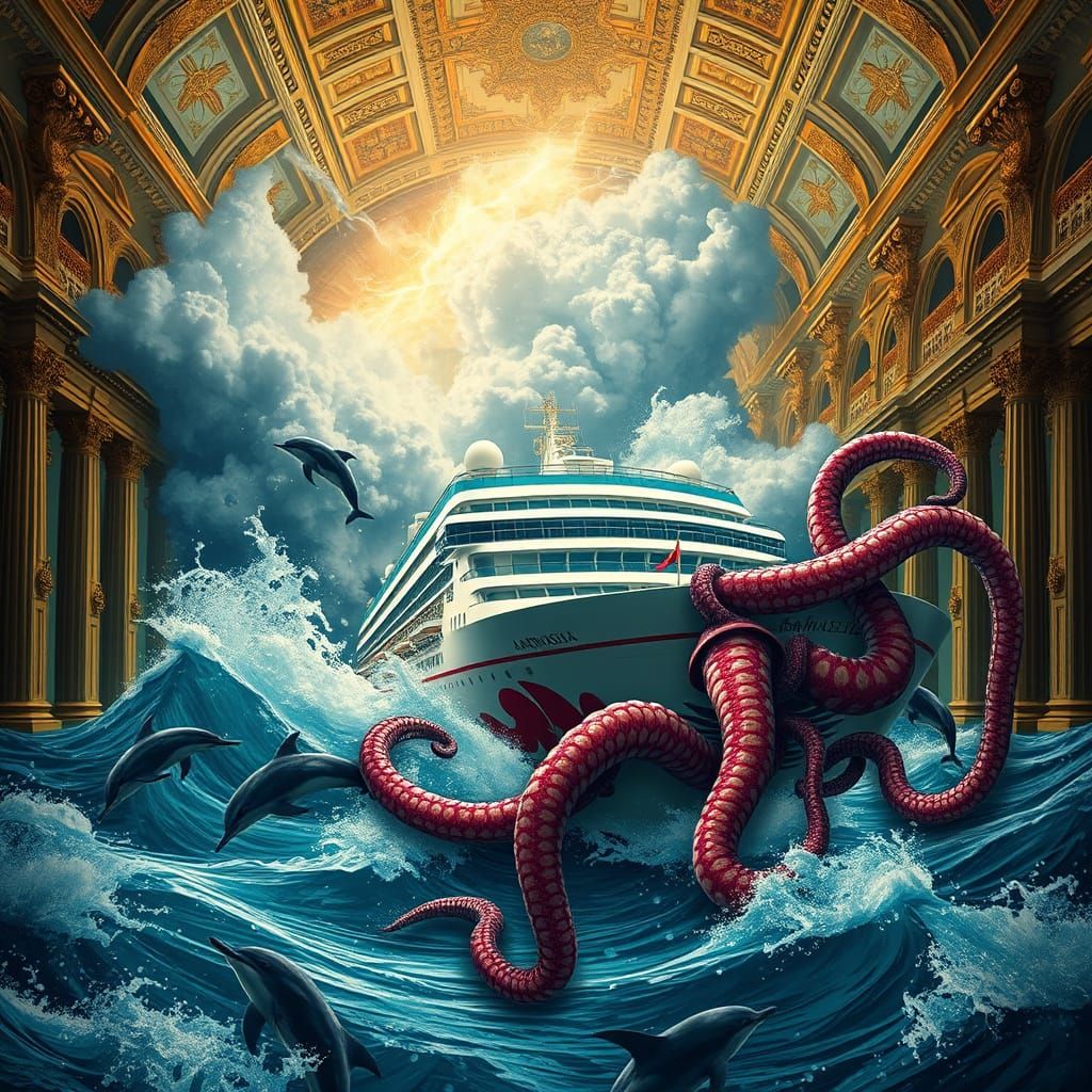 Cruise Ship Storms the Hermitage: A Surreal Dream