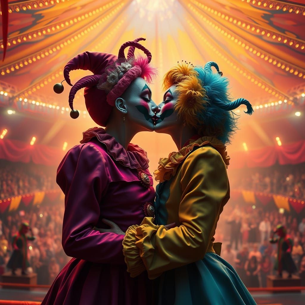 Loving Clowns in a Mystical Circus Dreamscape