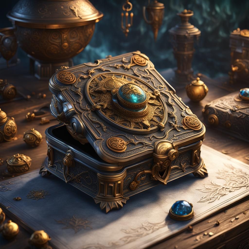 Fantastical Trinket of Protection in Detailed Matte Painting