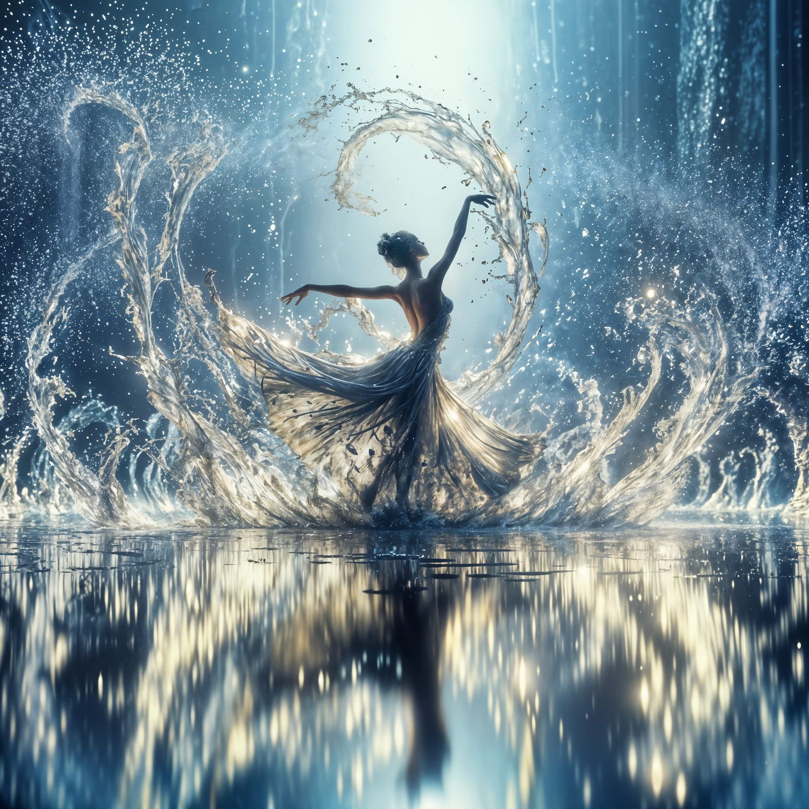 Enchanted Dancer in Shimmering Waters