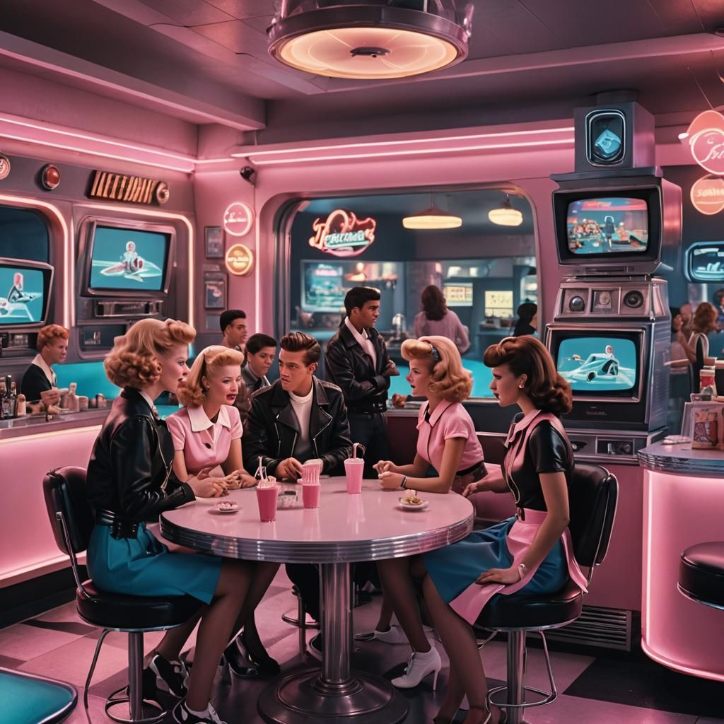 Nostalgic Futurism: Teenagers Watch The Jetsons in Diner