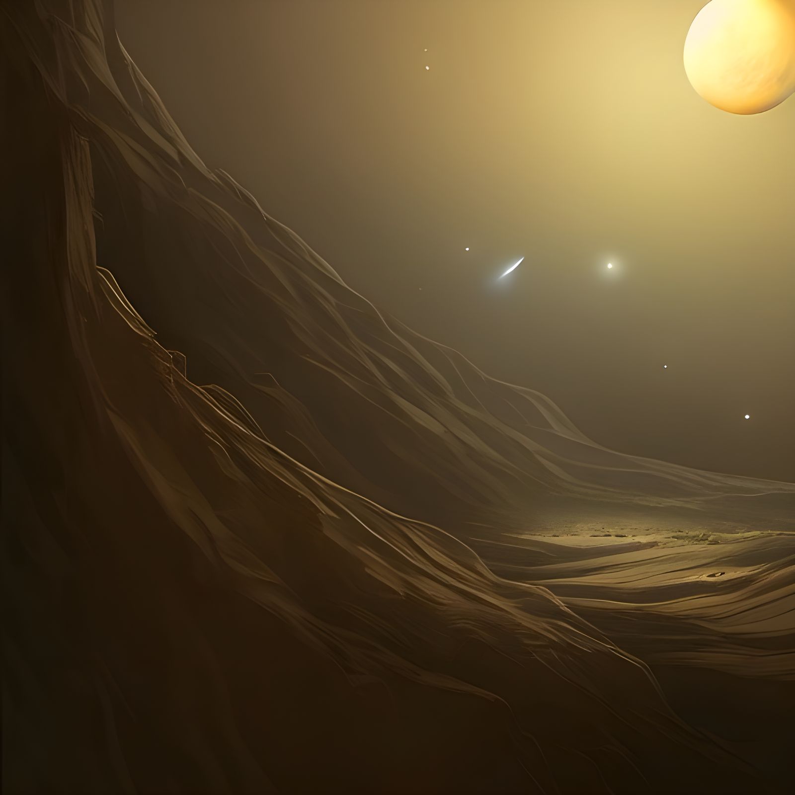 Detailed Matte Painting of an Astronomer