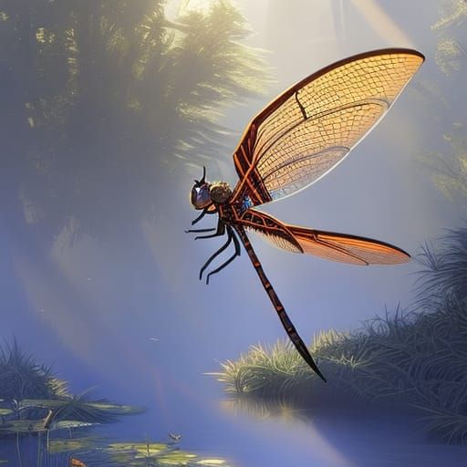 Dragonfly Sapphire Flutterer in Sunlight