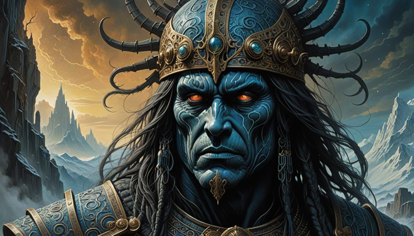 Nordic Fantasy Realm in Ethereal Aurora