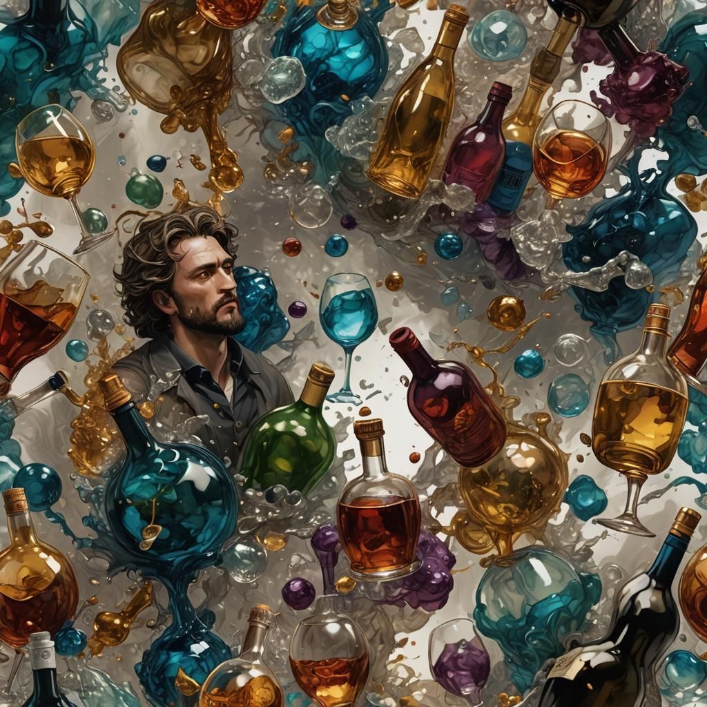 A 3D illustration  of the duality of human nature.