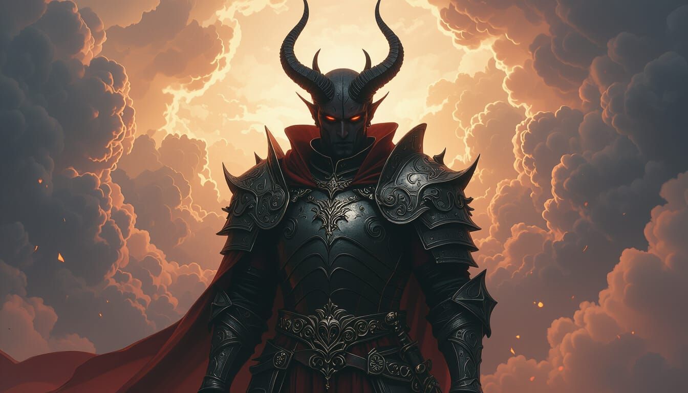 Devil in Baroque Armor in Mystical Realm