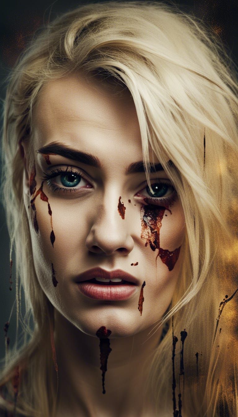 Bruised Blonde: A Portrait of Distress