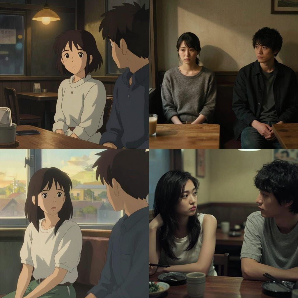 Young Japanese Woman Lacking Conversation Topics with Boyfri...