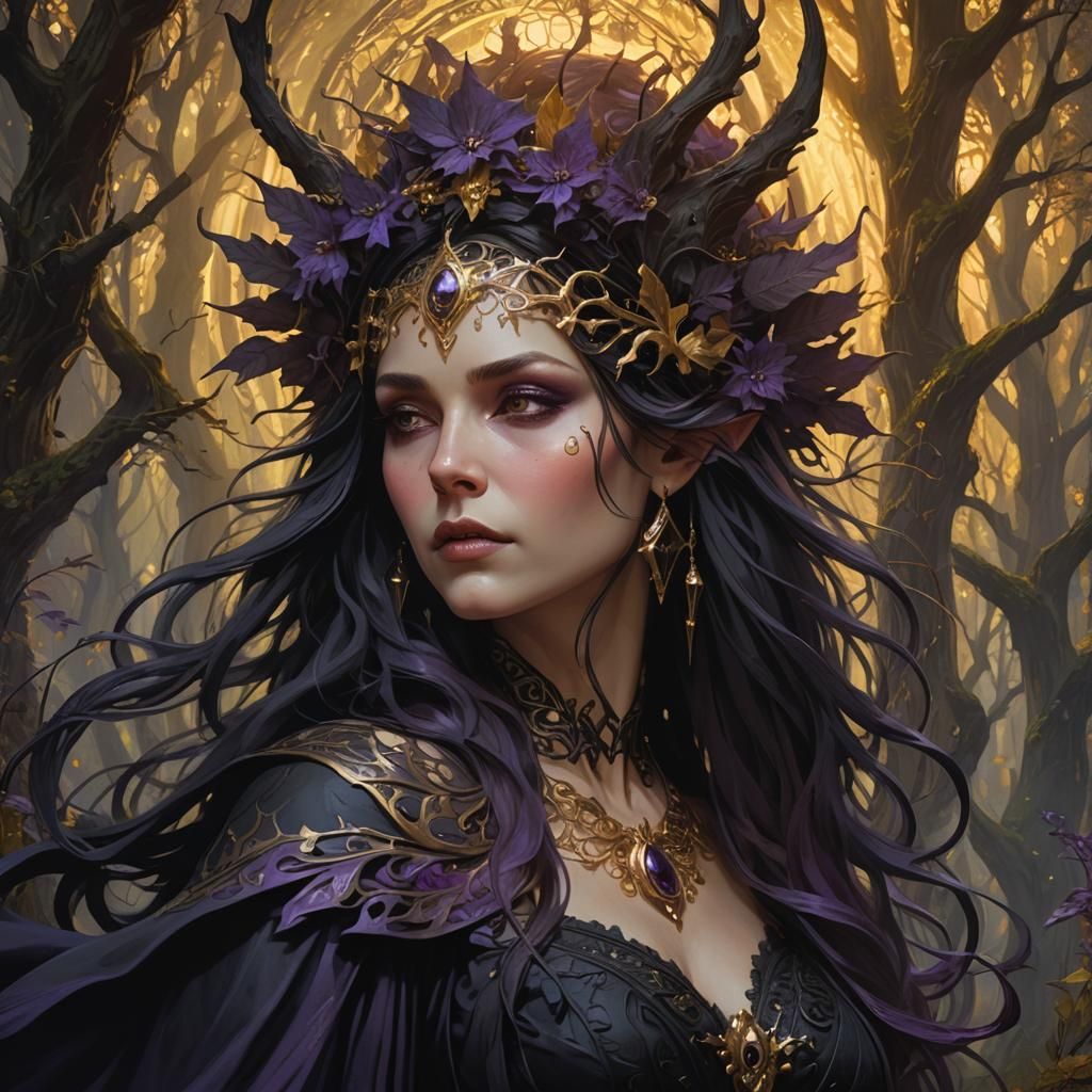 Witch beautiful goddess