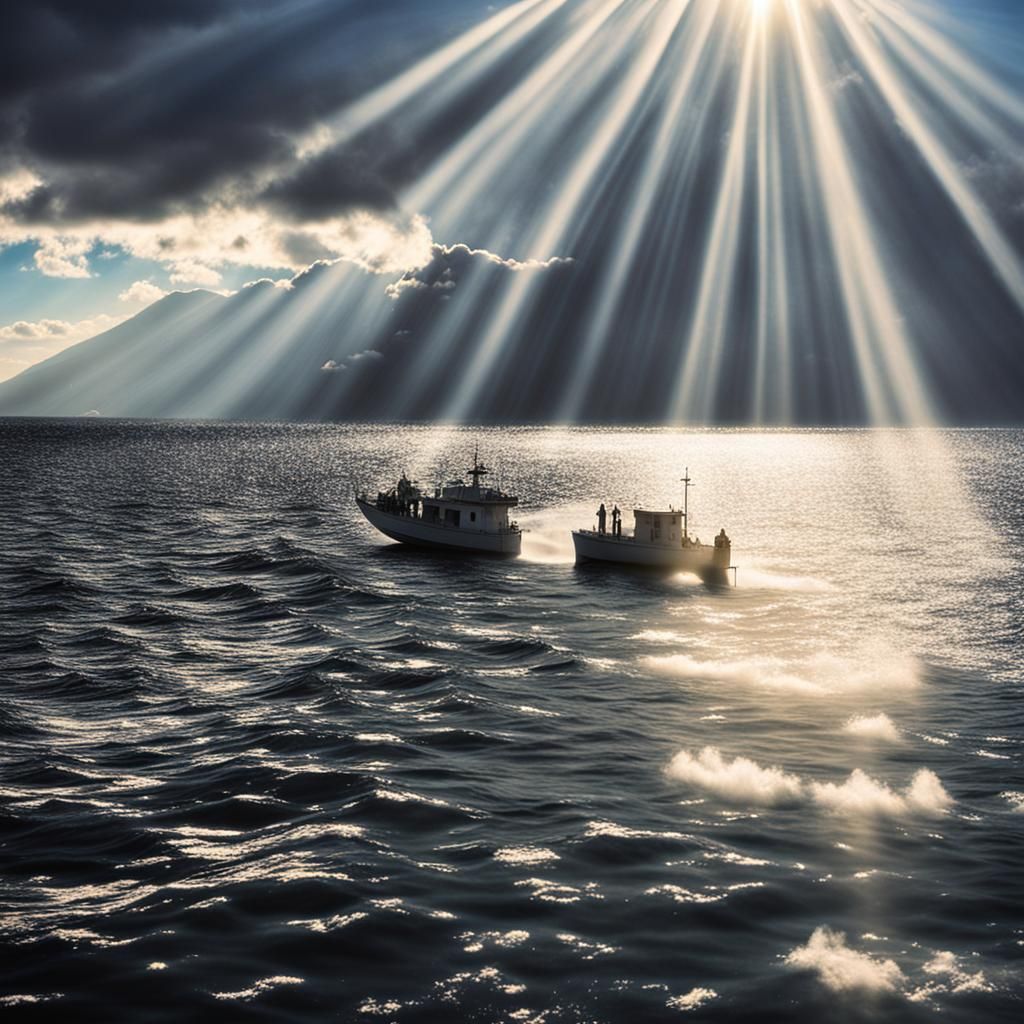 Fishing Boat near San Juan in Divine Light