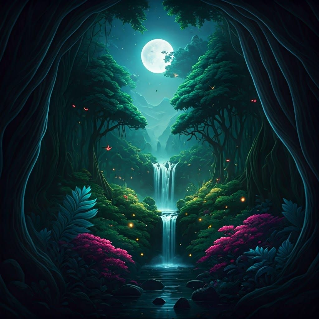 Mystical Cat Silhouette: Biomechanical Dreamscape in Unreal ...