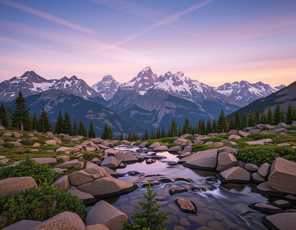 Majestic Rocky Mountains Landscape