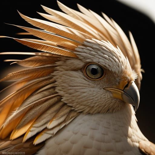 Golden Hour Turkey Feather in Hyper-Realistic Detail