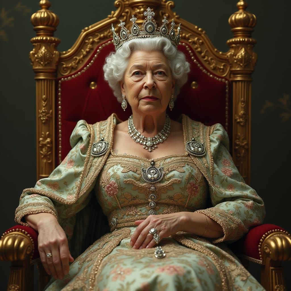 Majestic Queen Elizabeth II Transforms into Reptilian Majest...