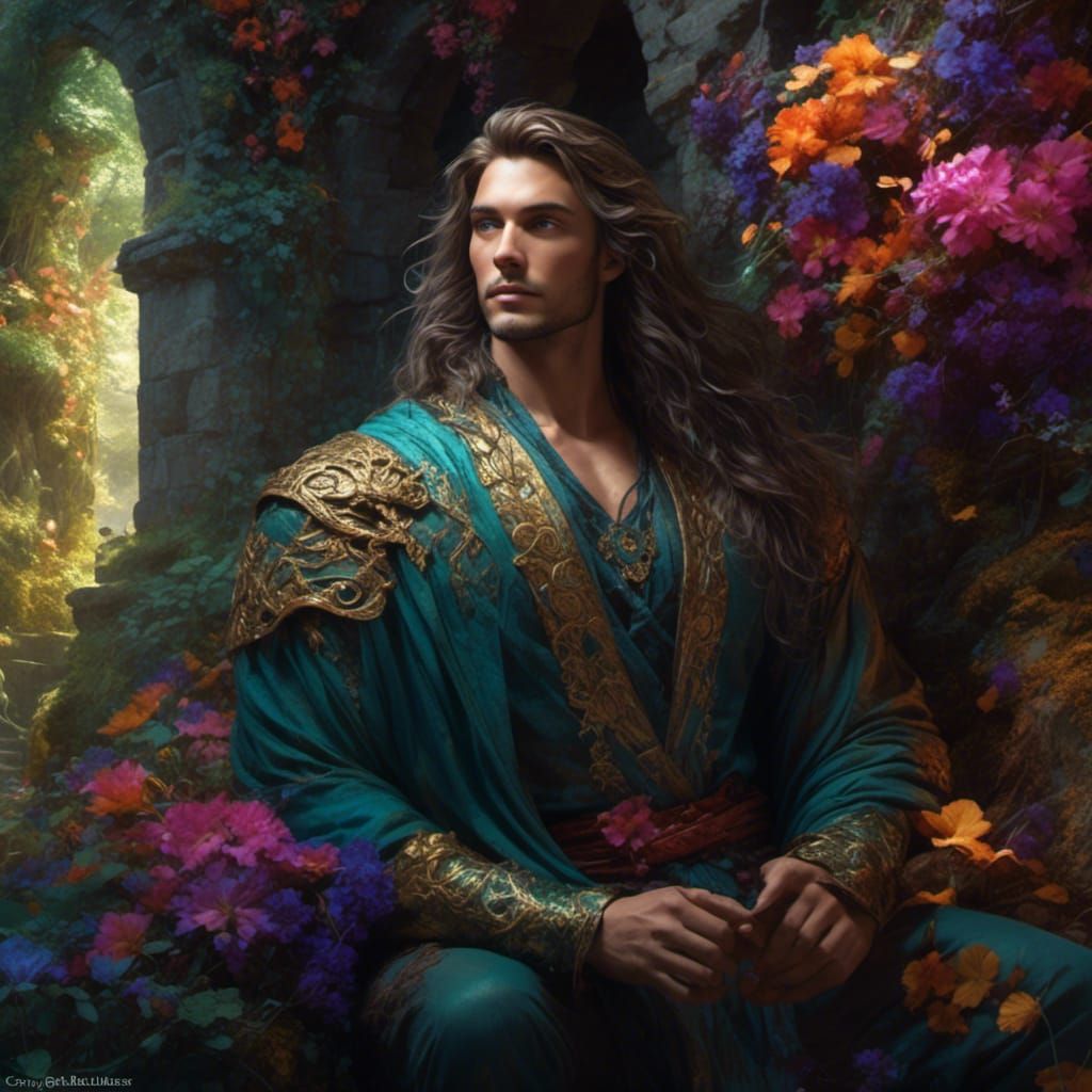 Fairy King Portrait in Whimsical Fantasycore Style