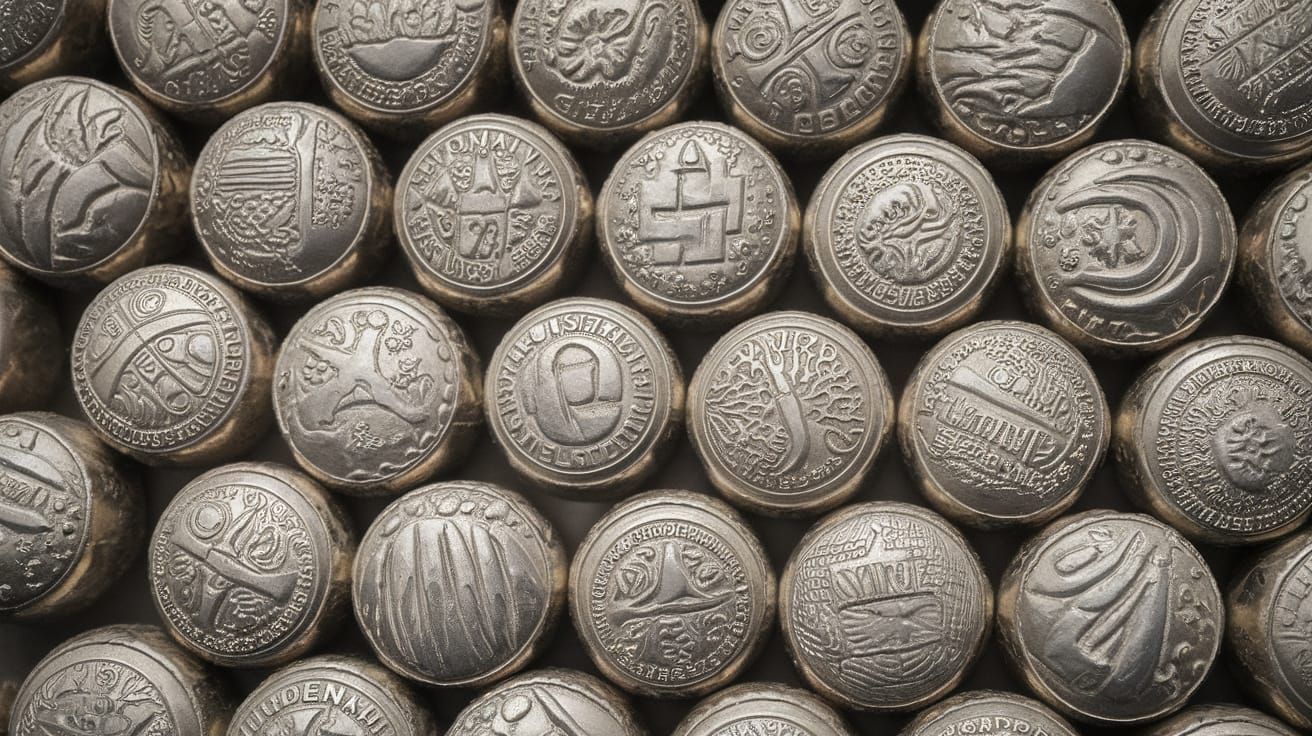 Surreal Landscape of Silver Bars in a Stunning Masterpiece