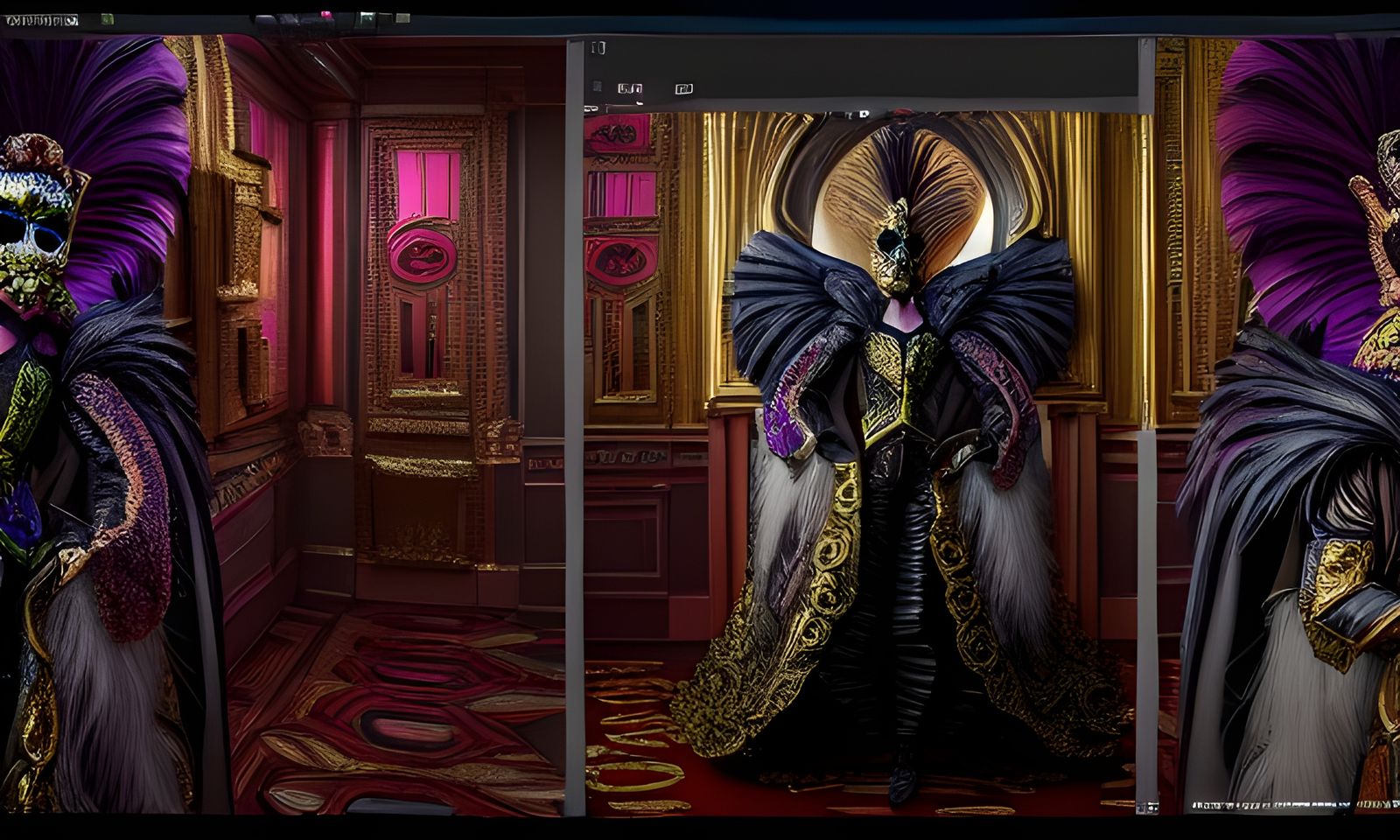 Elaborate Masquerade in Dark Rich Colors