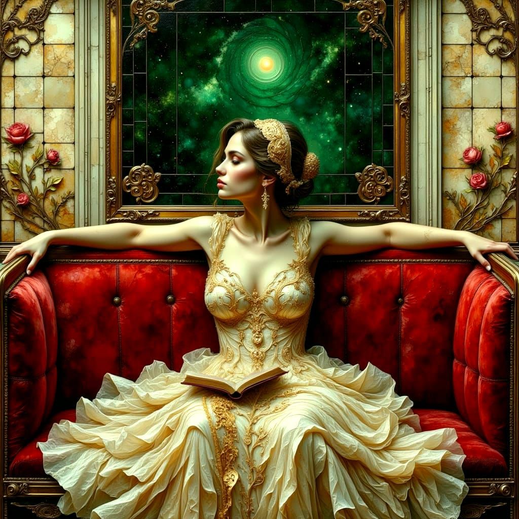 Star Quality Singer in Jazz Club: Impasto Oil Painting