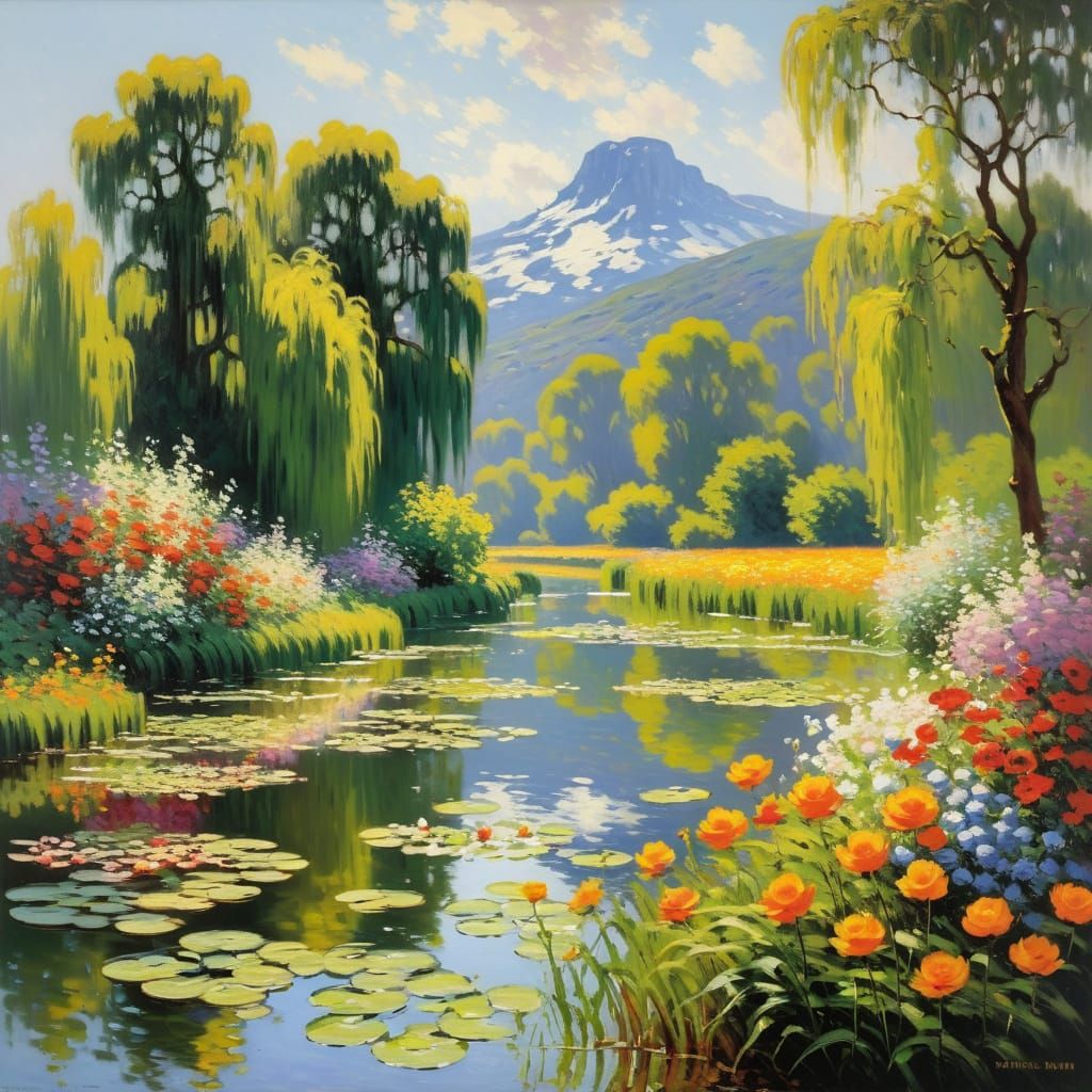 Impressionist Painting of People Living Fully