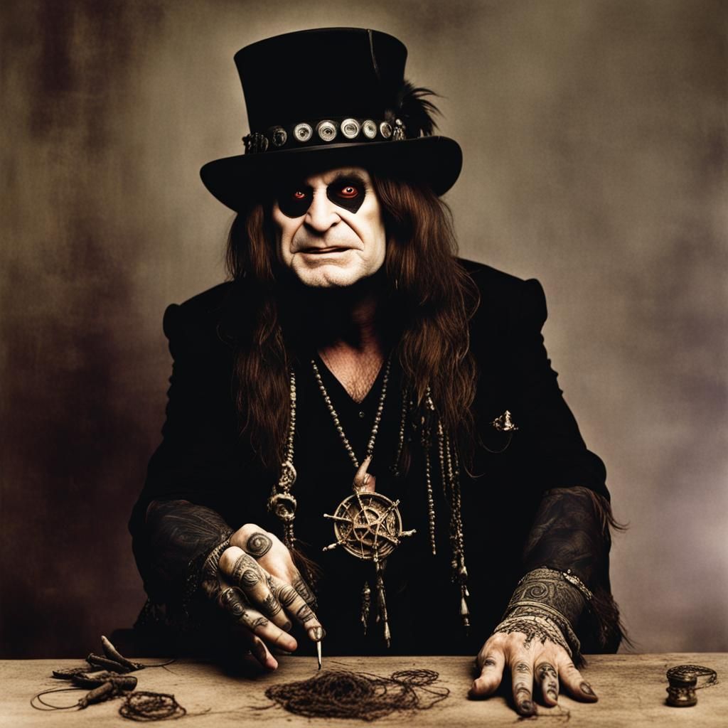 Ozzy Osbourne as Voodoo Doctor in Black Top Hat