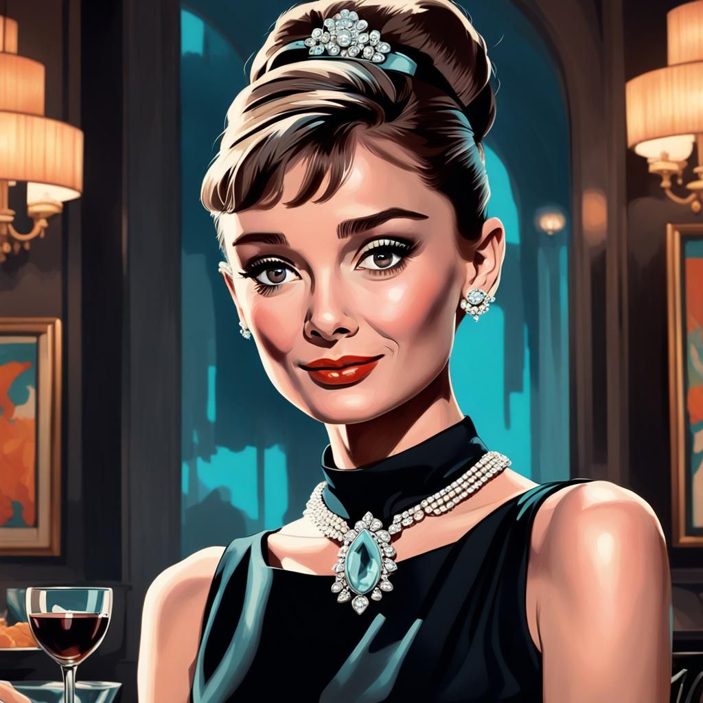 Elegant Portrait Inspired by Breakfast at Tiffany's