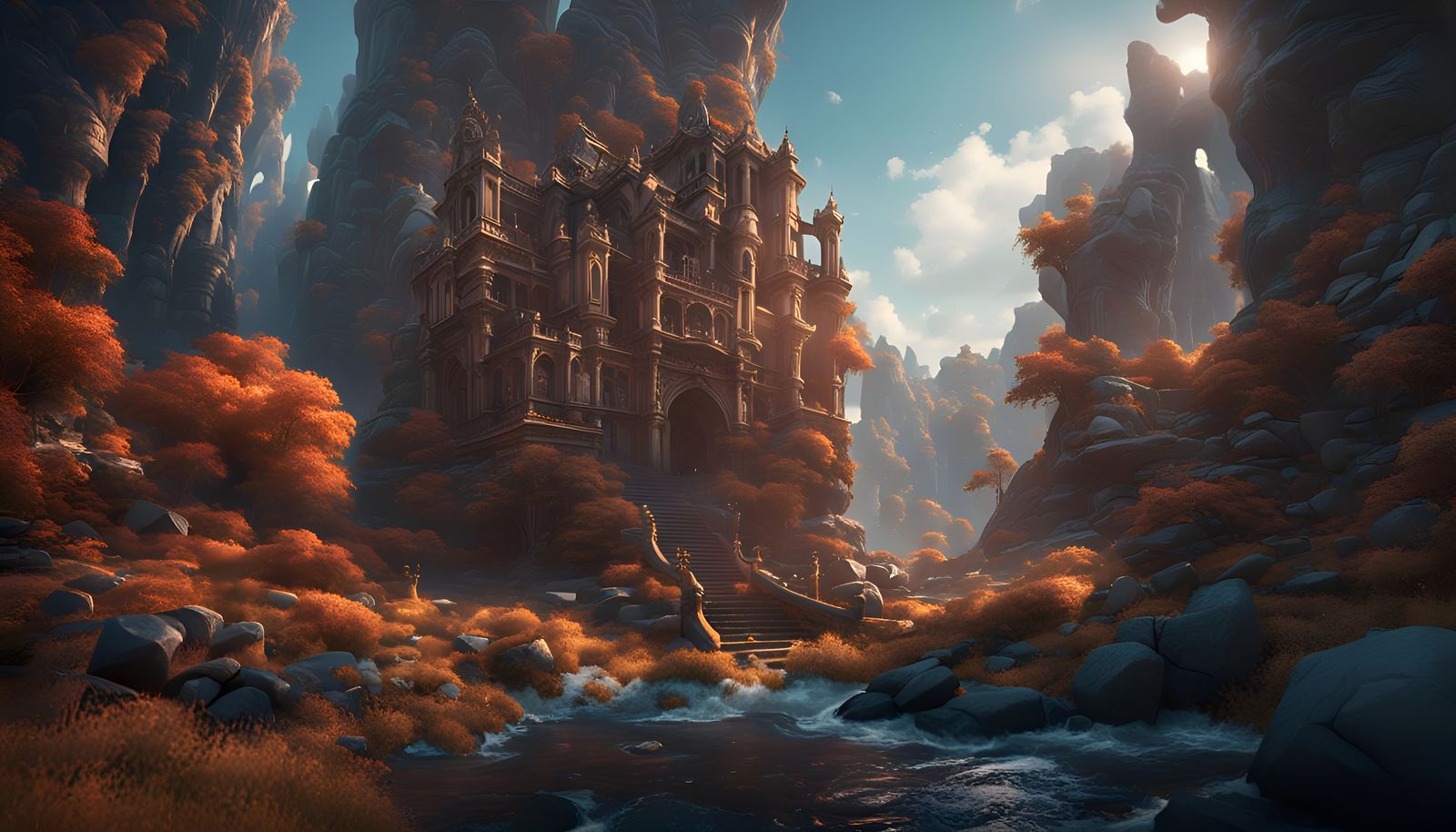 Framed Photo in Detailed Matte Painting Style