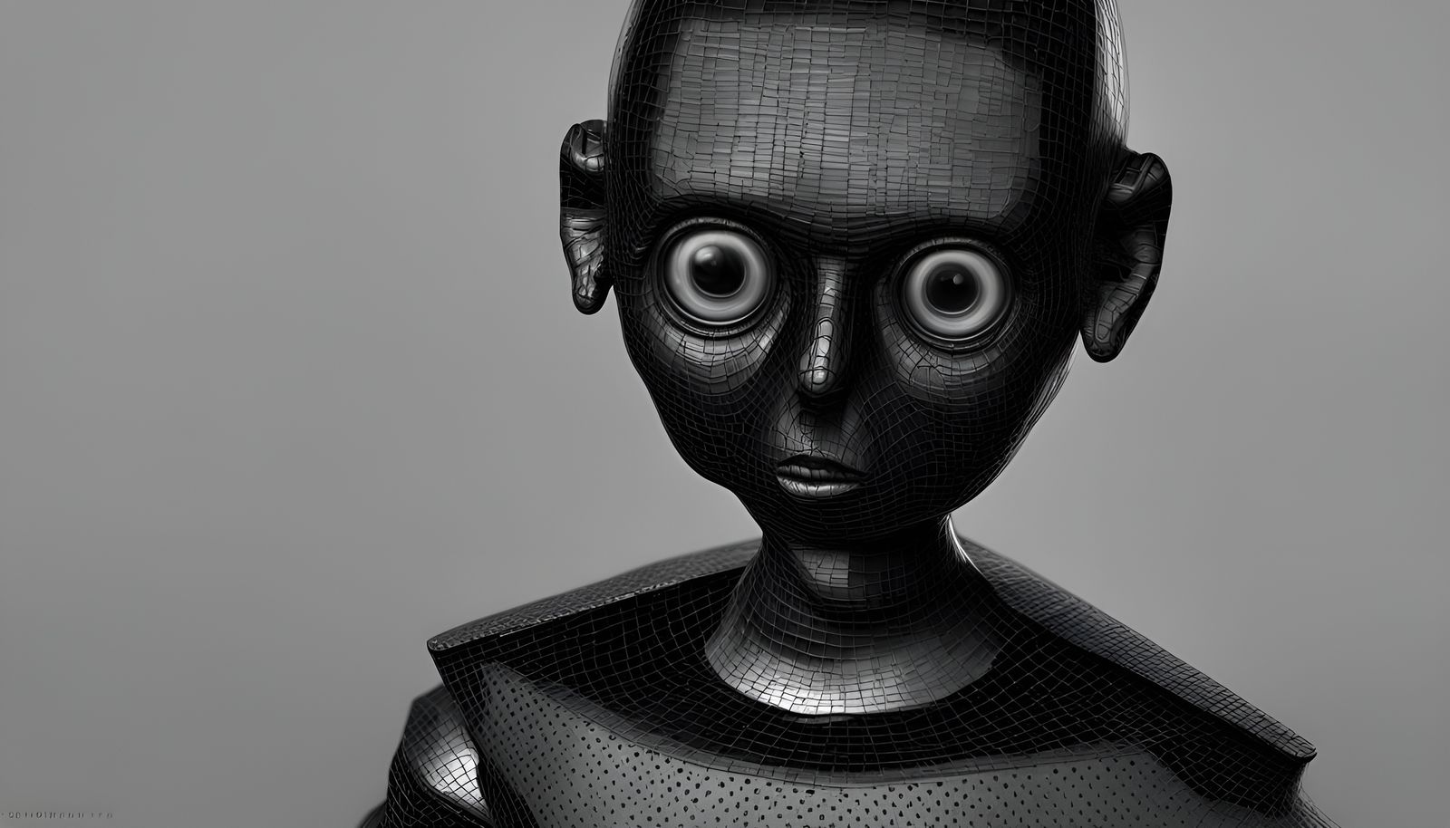 Sinister Horror Doll Illustration in Mixed Media