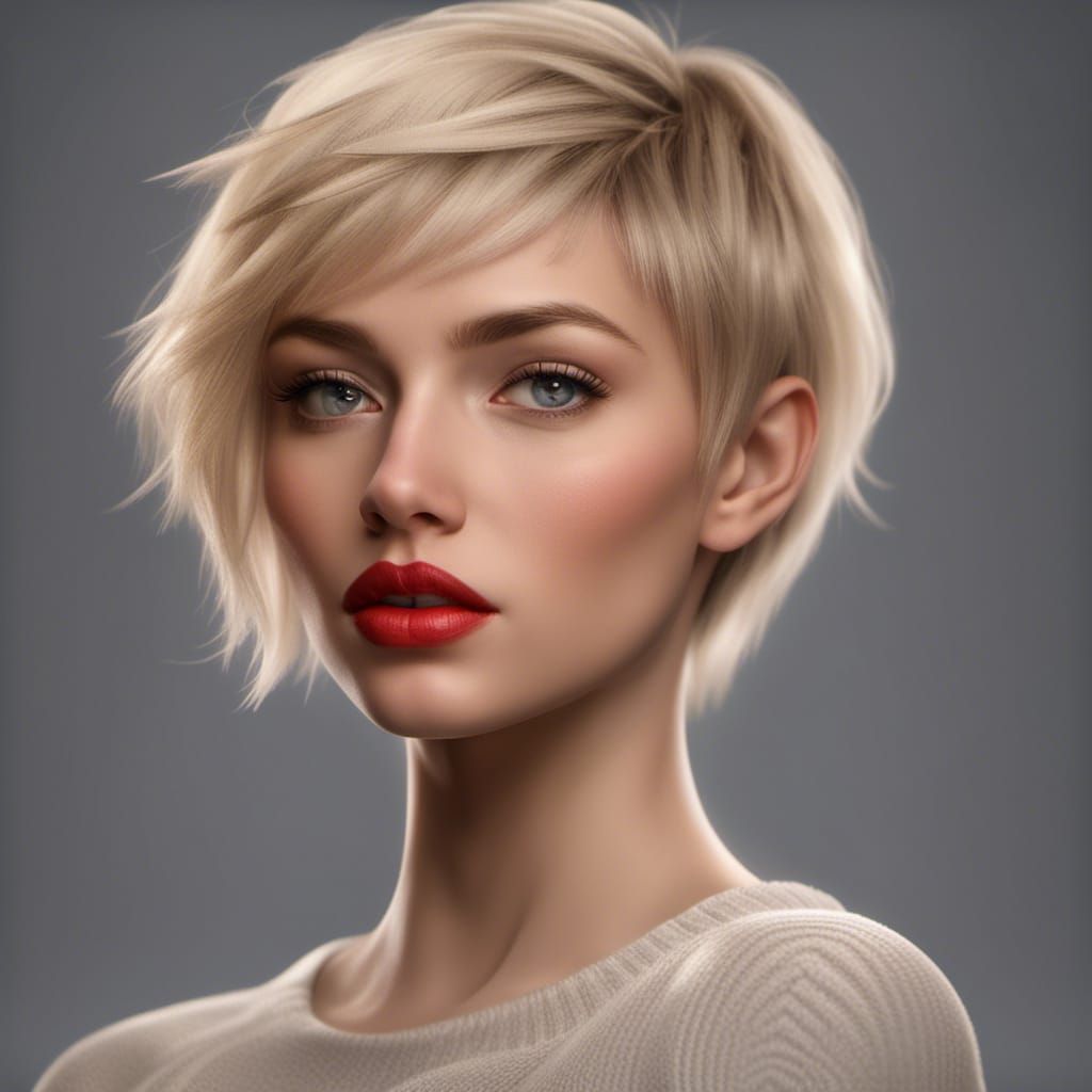 Stunning Photorealistic Portrait of a Blonde Woman