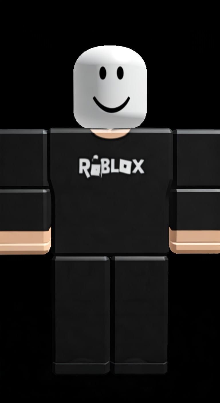 Minimalist Roblox Avatar with Smiley Face
